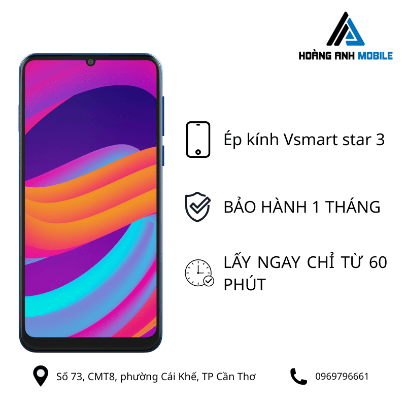 Ép kính Vsmart star 3