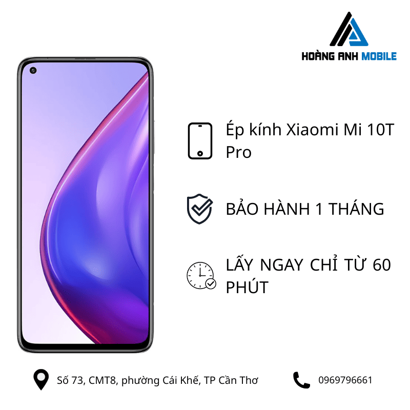 Ép kính Xiaomi Mi 10T Pro