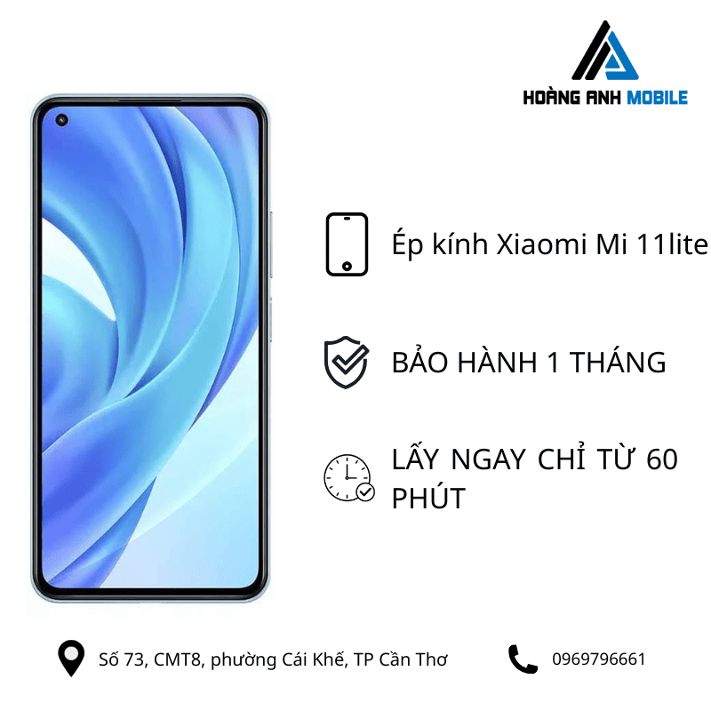 Ép kính Xiaomi Mi 11 Lite