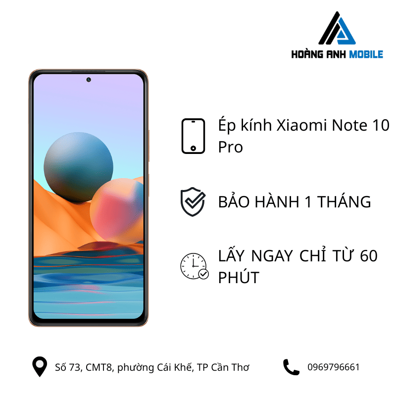Ép kính Xiaomi Note 10 Pro