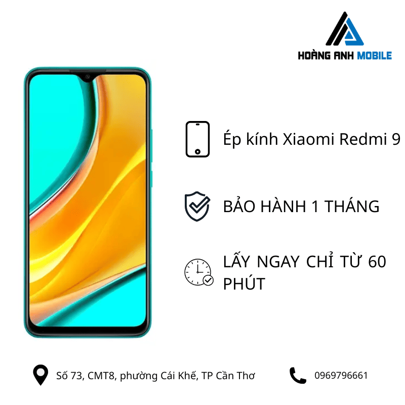 Ép kính Xiaomi Redmi 9
