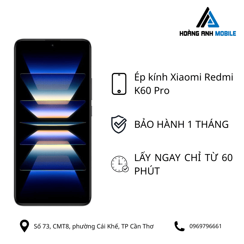 Ép kính Xiaomi Redmi K60 Pro