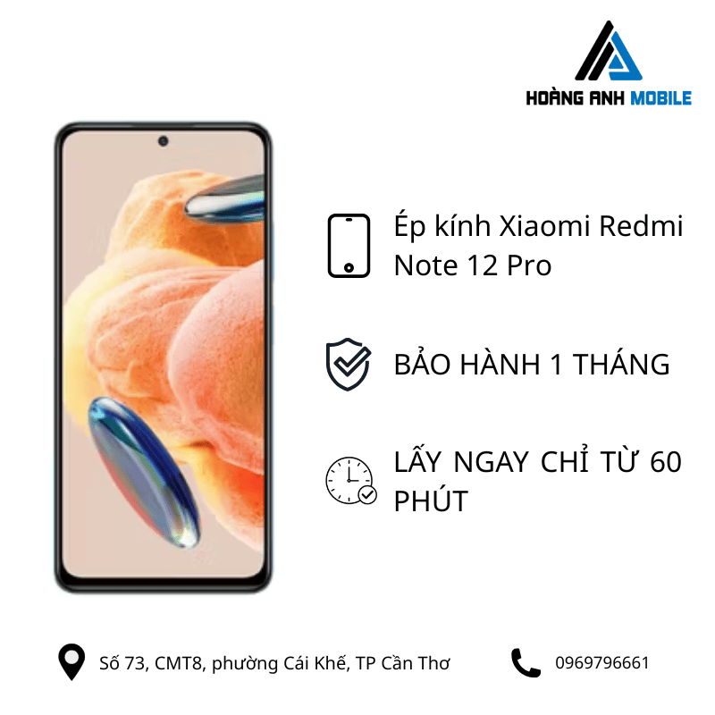 Ép kính Xiaomi Redmi Note 12 Pro