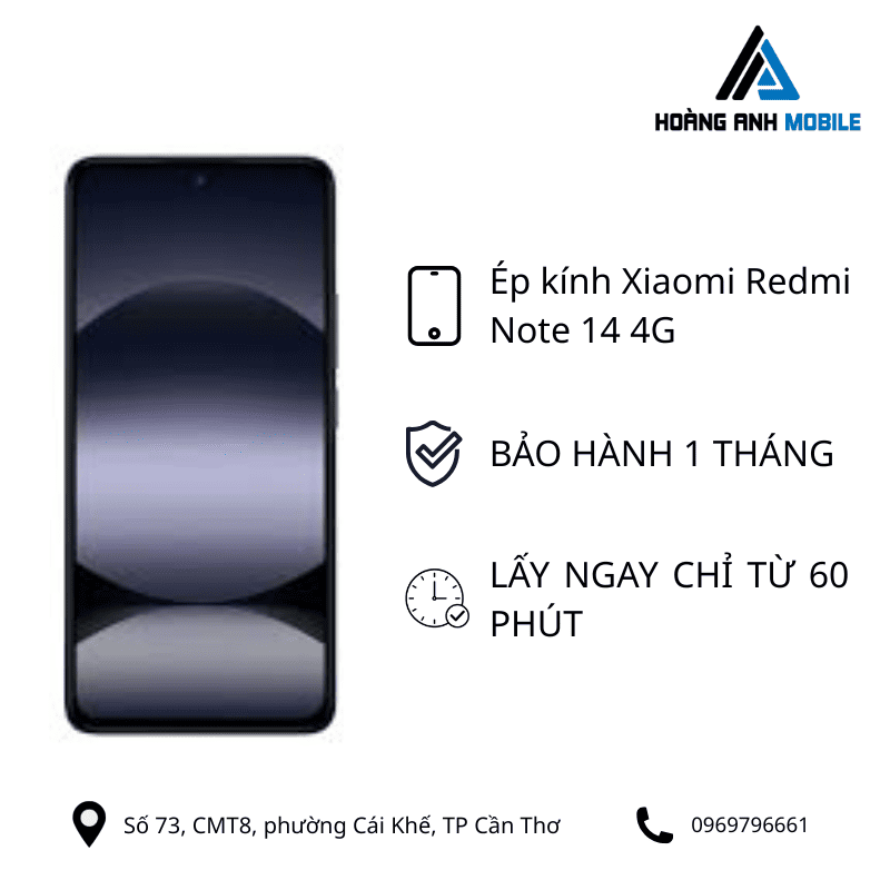 Ép kính Xiaomi Redmi Note 14 4G