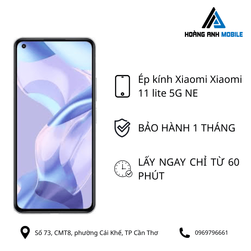 Ép kính Xiaomi 11 lite 5G NE