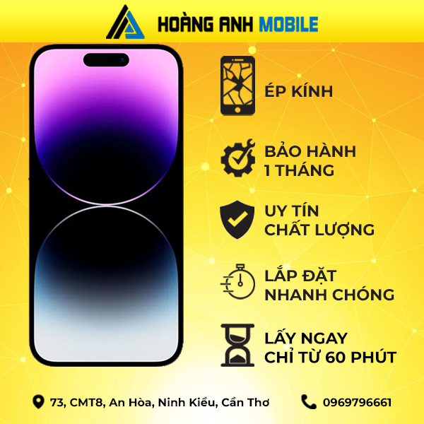 Ép kính iPhone 14 Pro Max