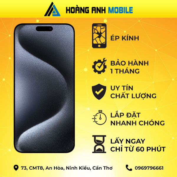 Ép kính iPhone 15 Pro