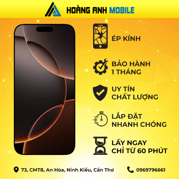 Ép kính iPhone 16 Pro Max