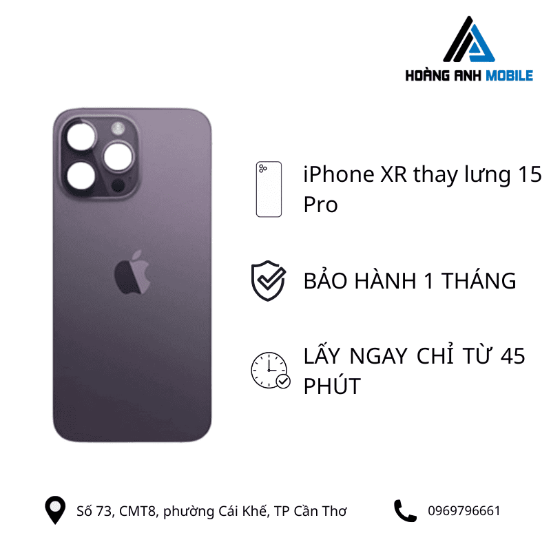 iPhone XR thay lưng 15 Pro