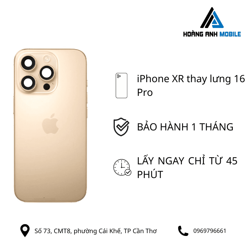 iPhone XR thay lưng 15 Pro