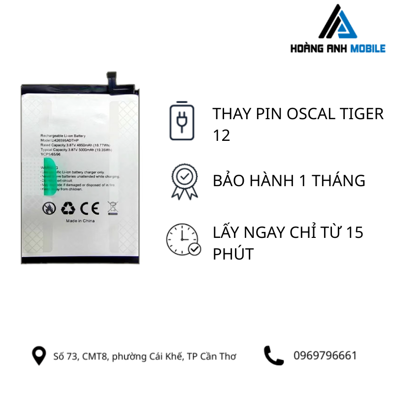 Thay pin Oscar tiger 12