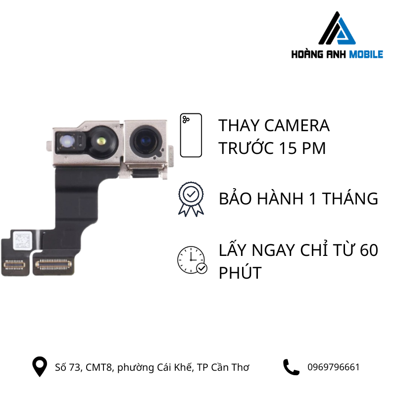 Thay camera trước iPhone 15 Pro Max