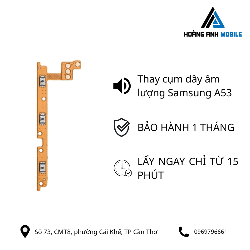 Thay cụm dây âm lượng Samsung A53
