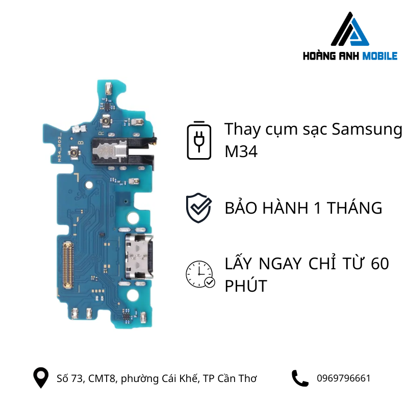 Thay cụm sạc Samsung M34