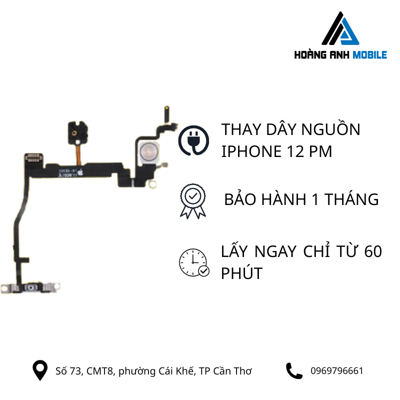 Thay dây nguồn iPhone 12 Pro Max