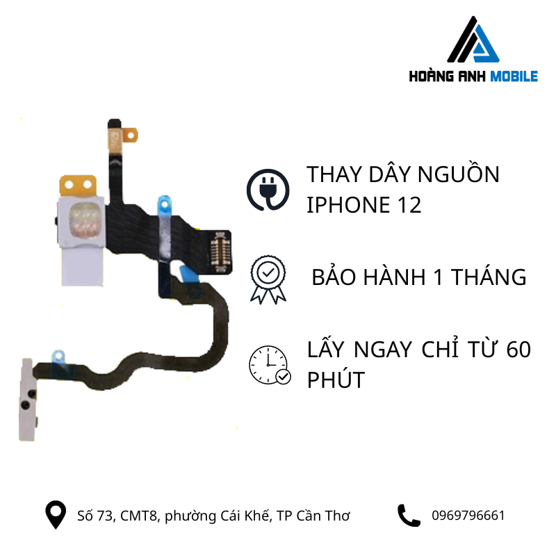 Thay dây nguồn iPhone 12