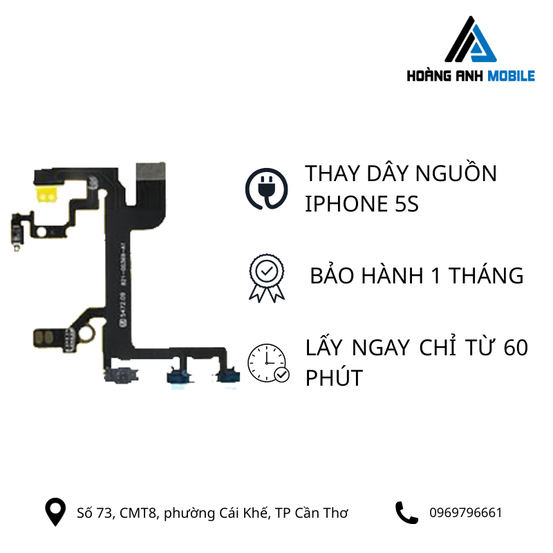 Thay dây nguồn iPhone 5s