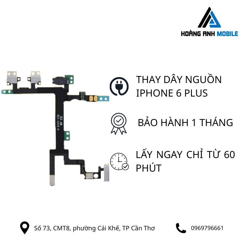 Thay dây nguồn iPhone 6 Plus