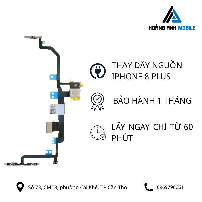 Thay dây nguồn iPhone 8 Plus