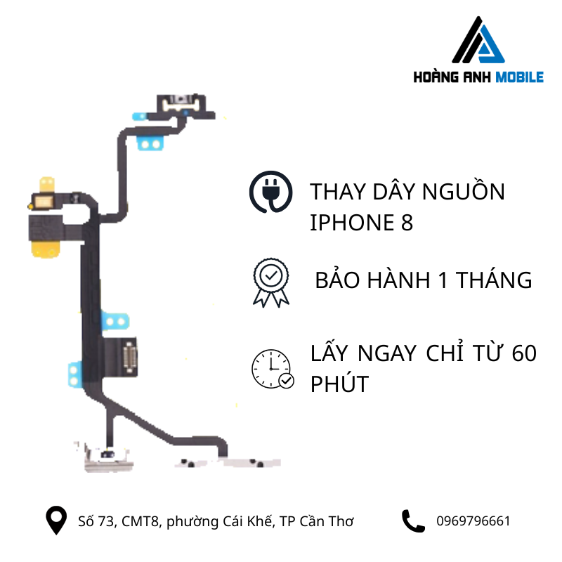 Thay dây nguồn iPhone 8