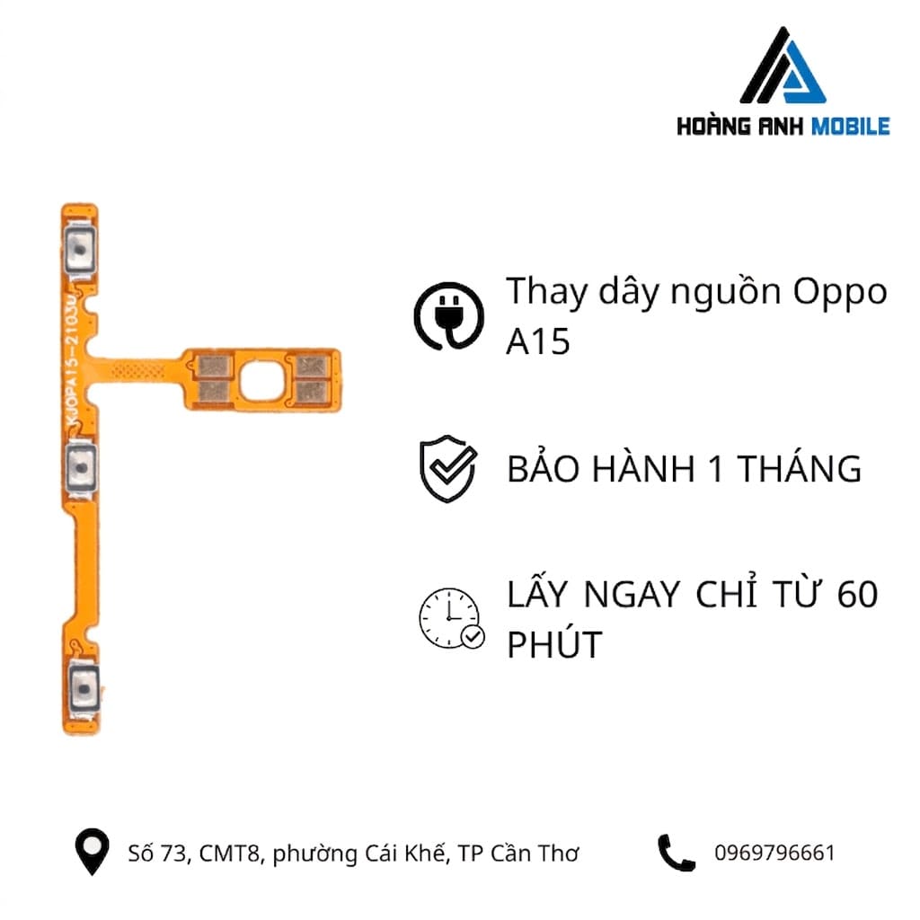 Thay dây nguồn Oppo A15