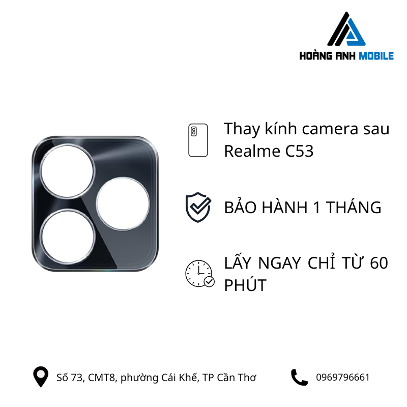 Thay kính camera sau Realme C53