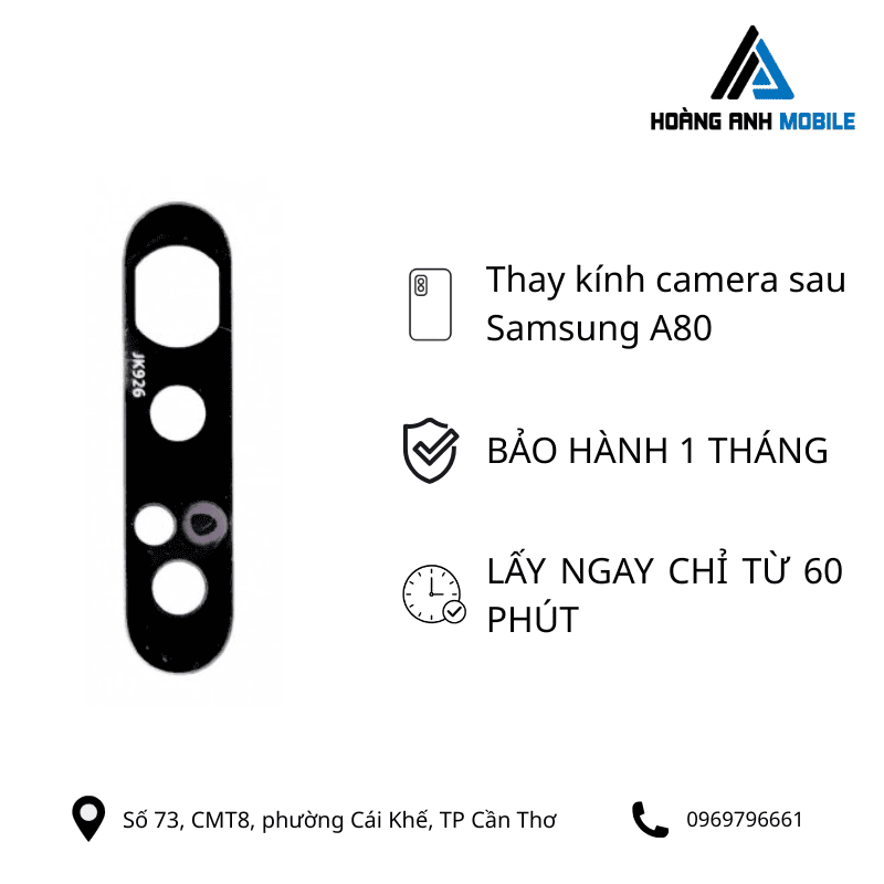 Thay kính camera sau Samsung A80