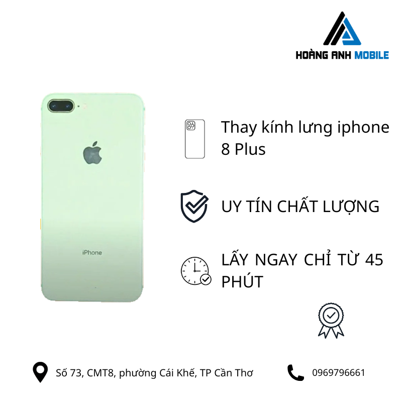 Thay kính lưng 7Plus/8Plus viền vuông