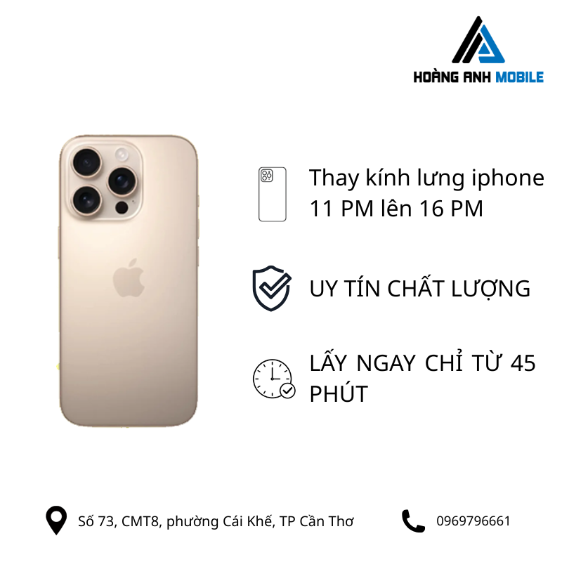 Thay kính lưng iPhone 11 lên 15Pro/16Pro