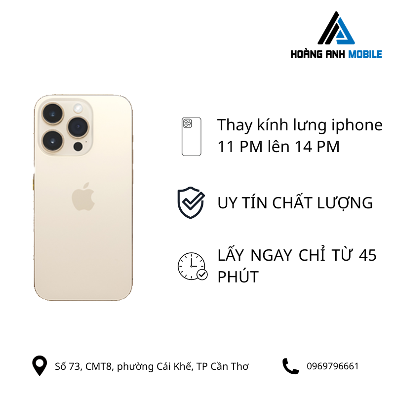 Thay kính lưng iPhone 11 Pro lên 12 Pro/13Pro/14Pro