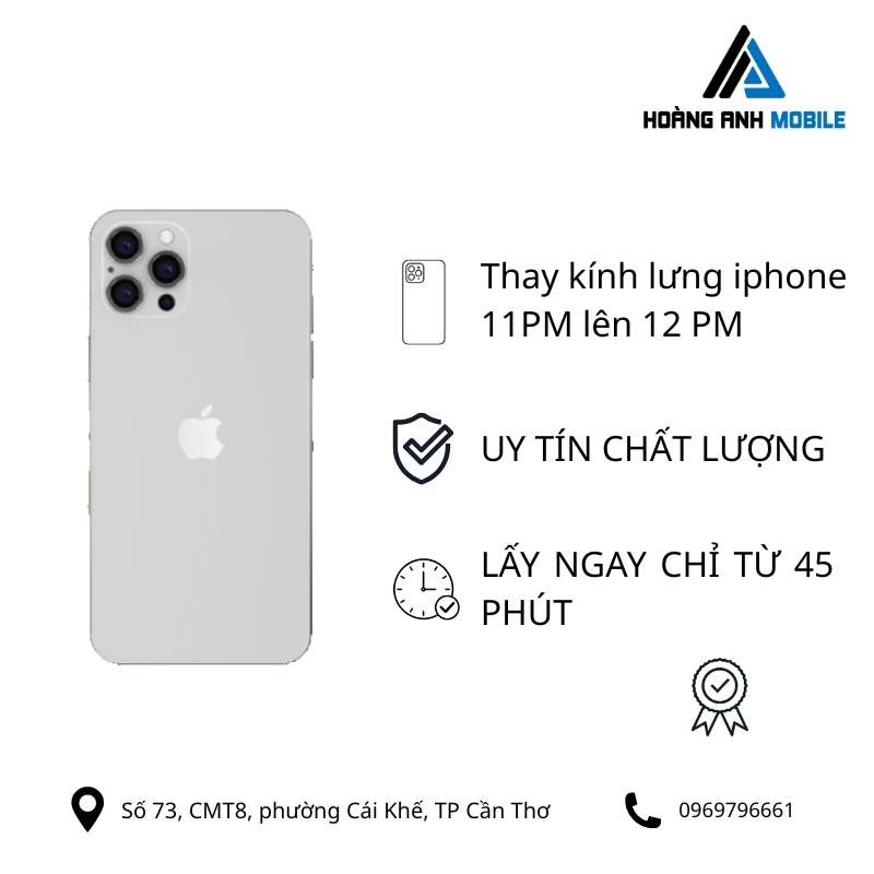Thay kính lưng iphone 11 Pro Max lên 12prm/13prm /14prm