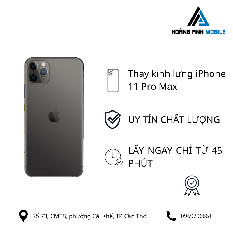 Thay kính lưng iPhone 11 Pro Max