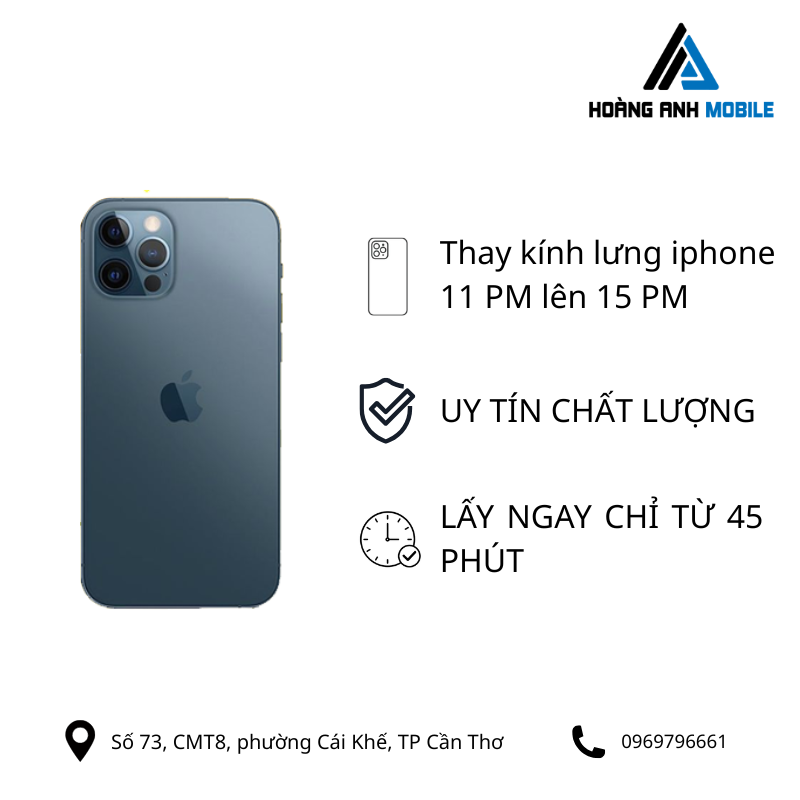 Thay kính lưng iPhone 11Prm lên 12Prm/13Prm/14Prm/15Prm