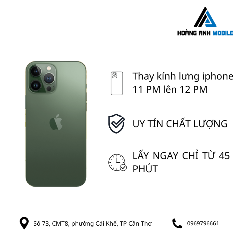 Thay kính lưng iPhone 11Prm lên 12Prm/13Prm/14Prm ( CAM NHỎ)