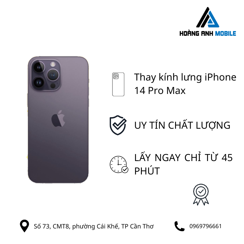 Thay kính lưng iPhone 14 Pro Max