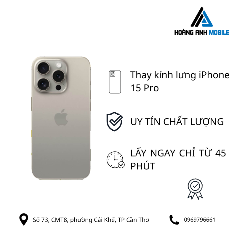 Thay kính lưng iPhone 15 Pro