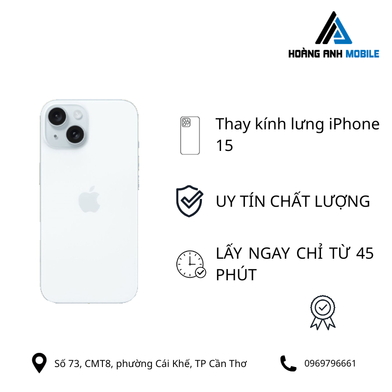 Thay kính lưng iPhone 15