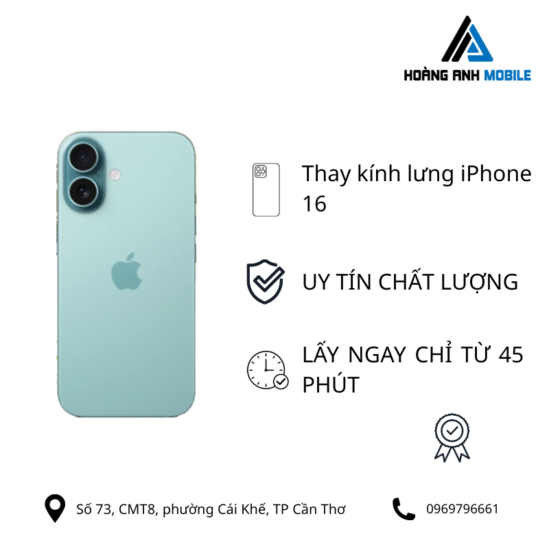 Thay kính lưng iPhone 16
