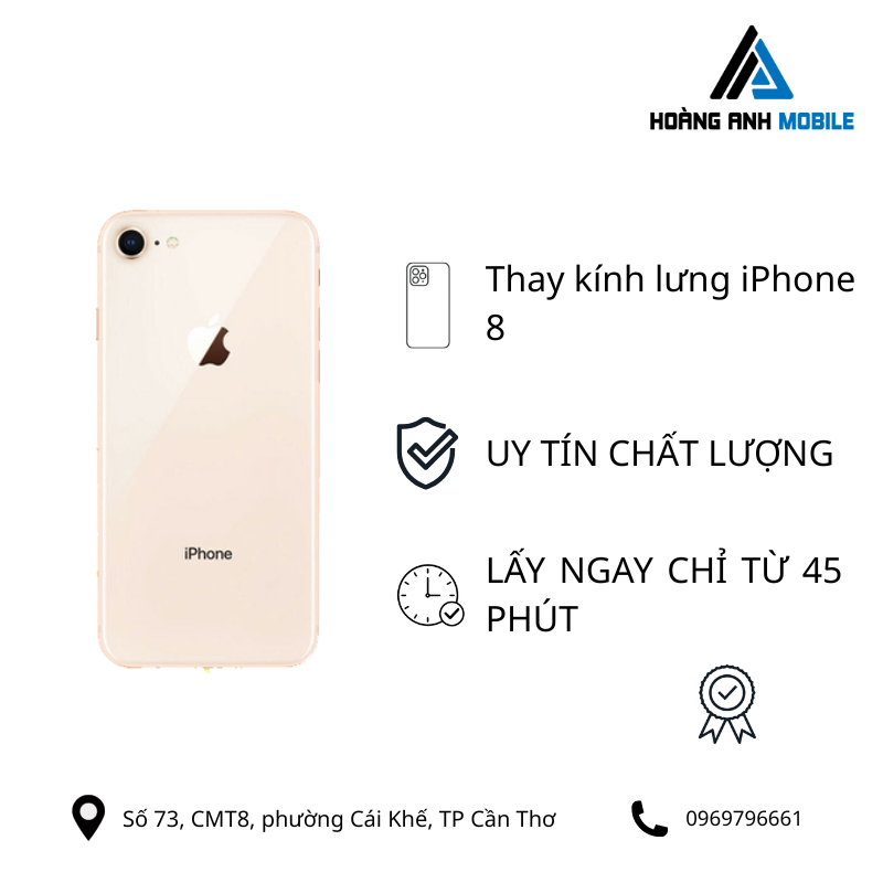 Thay kính lưng iPhone 8
