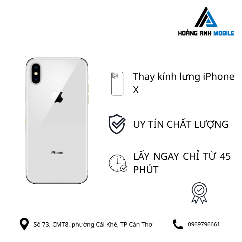 Thay kính lưng iPhone X