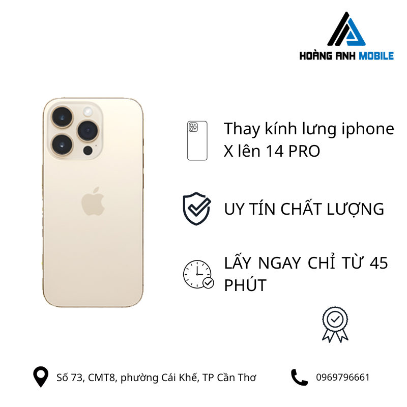 Thay kính lưng X/Xs lên 13Pro/14Pro