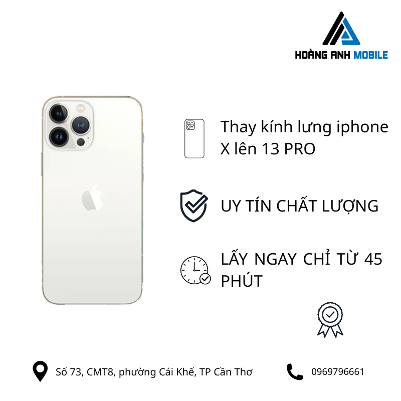 Thay kính lưng X/Xs lên 13Pro/14Pro
