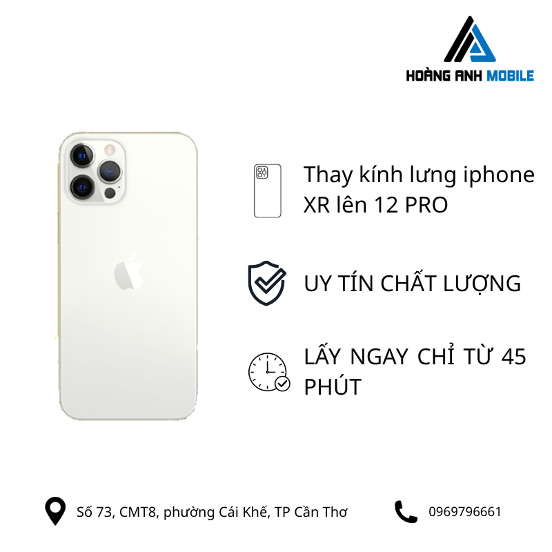 Thay Kính Lưng Xr lên 12Pro/13Pro/14Pro/15Pro/16Pro