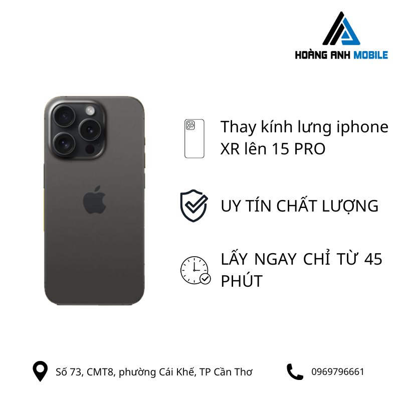 Thay Kính Lưng Xr lên 12Pro/13Pro/14Pro/15Pro/16Pro