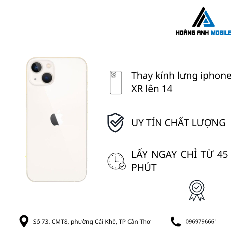 Thay kính lưng XR lên 13/14/15/16