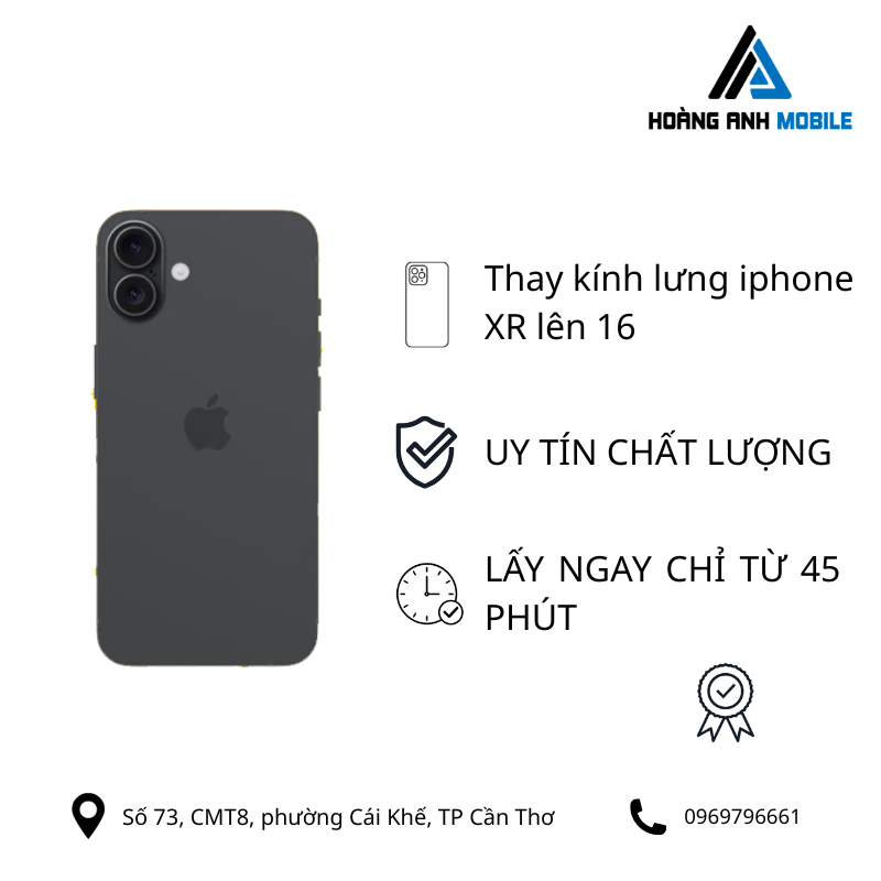 Thay kính lưng XR lên 13/14/15/16