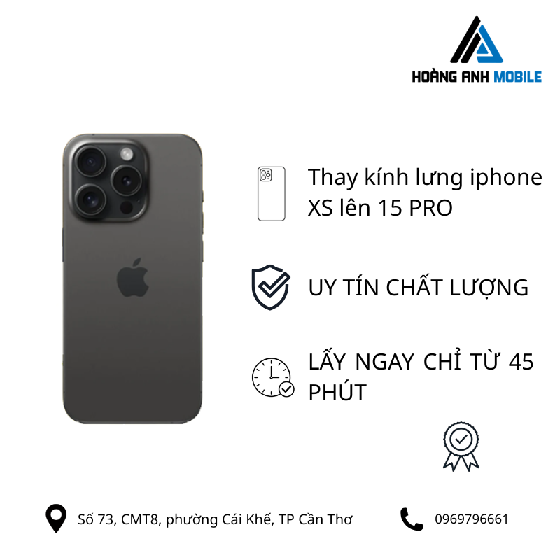 Thay kính lưng Xs lên 13Pro/14Pro/15Pro/16Pro