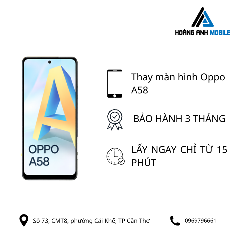 Thay màn hình Oppo A58