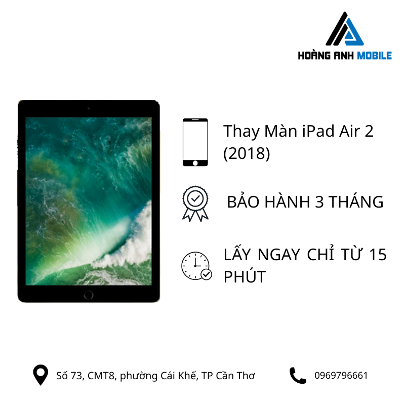 Thay màn hình iPad 2 (2018)