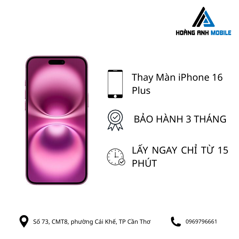 Thay màn hình iPhone 16 Plus
